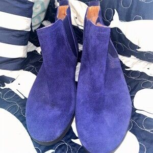 FitFlop superchealsea Ankle Boots Womens 9 Blue Slip On Comfort Wedge